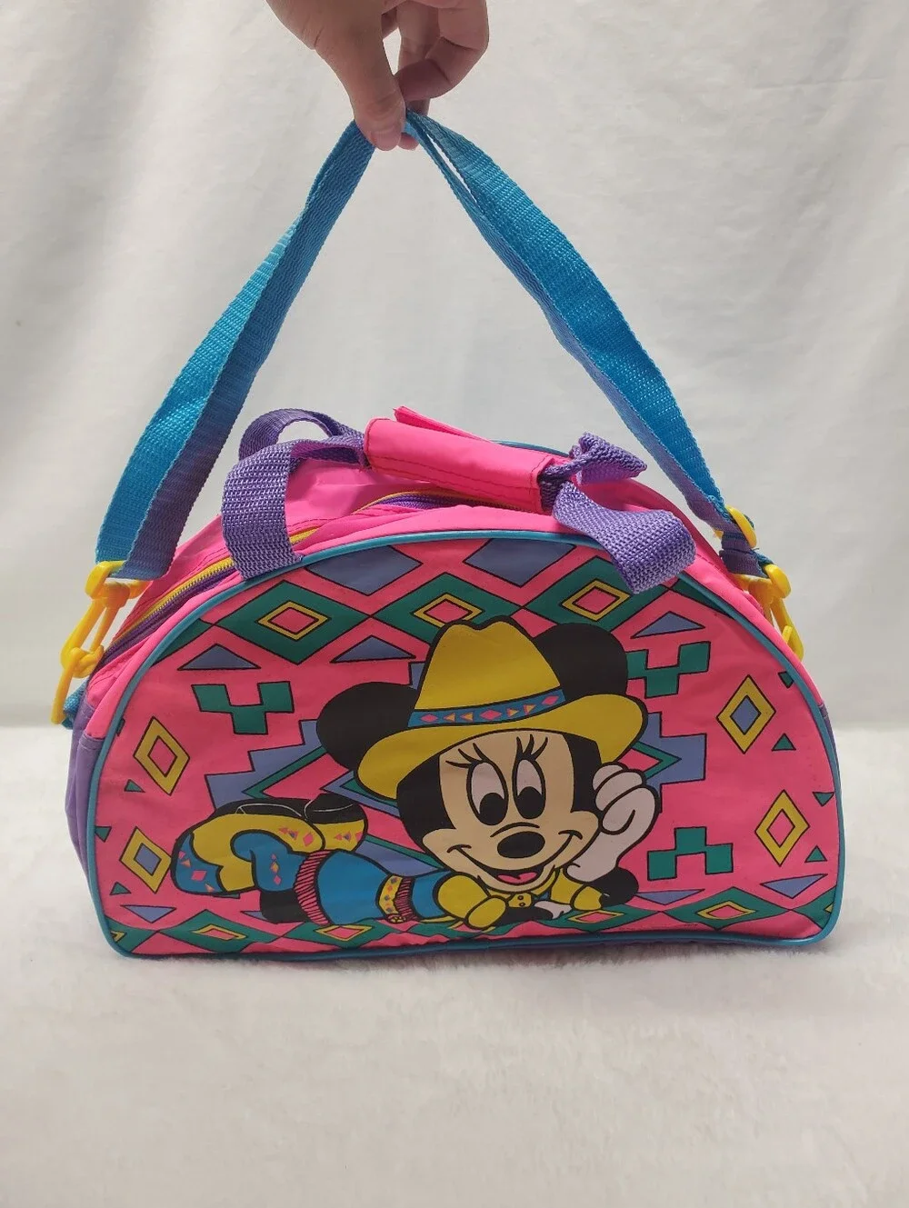 Nwot Vintage 1990s Disney Cowgirl Minnie Mouse Duffle Bag Purse